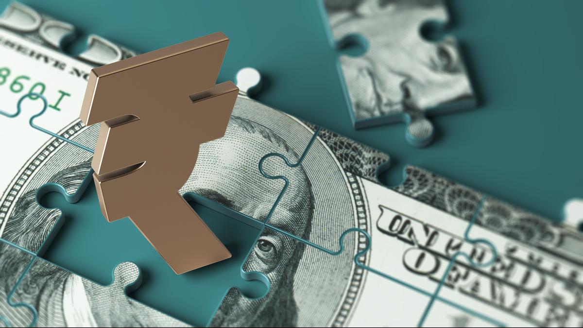 Rupee falls 34 paise to close at 96.59 against U.S. dollar